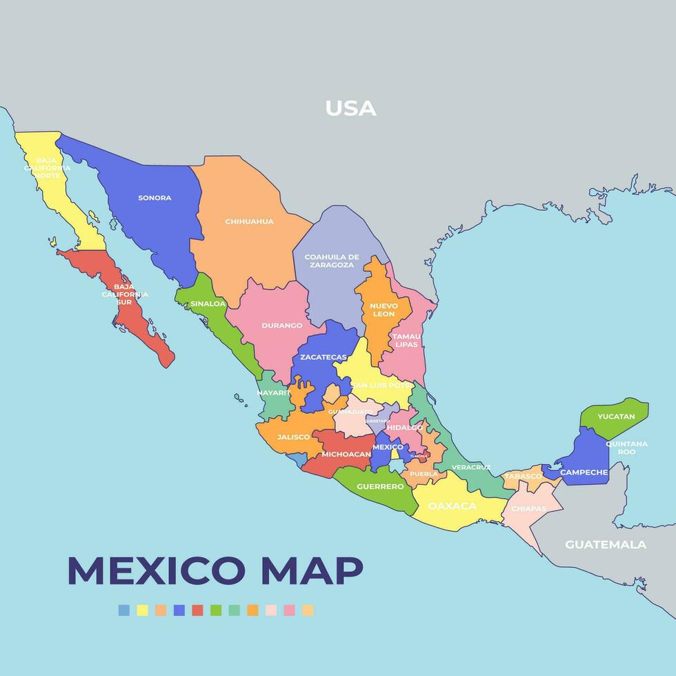 Mexico Map Template vector