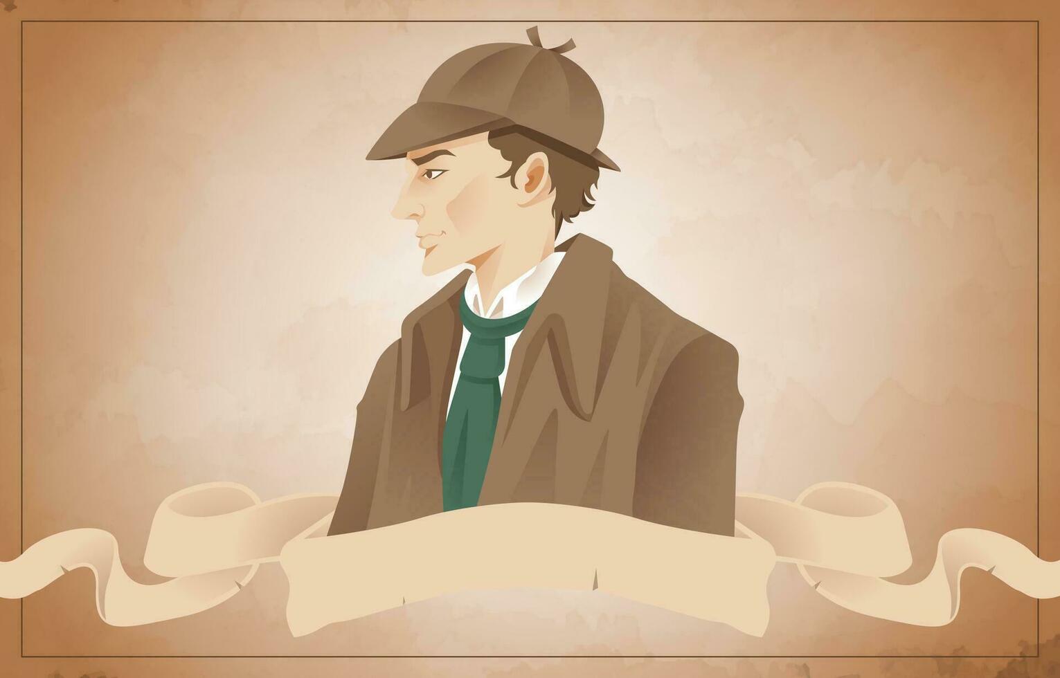 Detective Man background vector