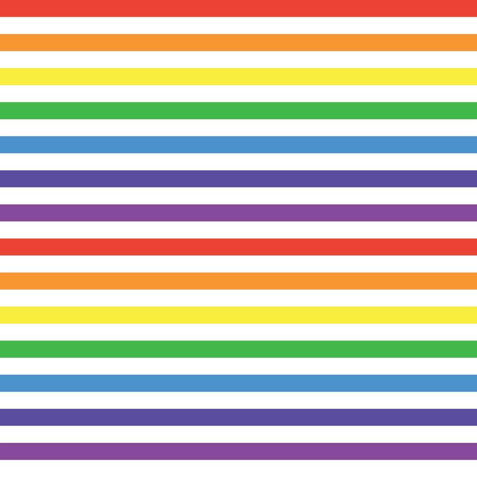 Rainbow horizontal lines seamless pattern, rainbow repeating background, colorful stripes. Vector Art Illustration