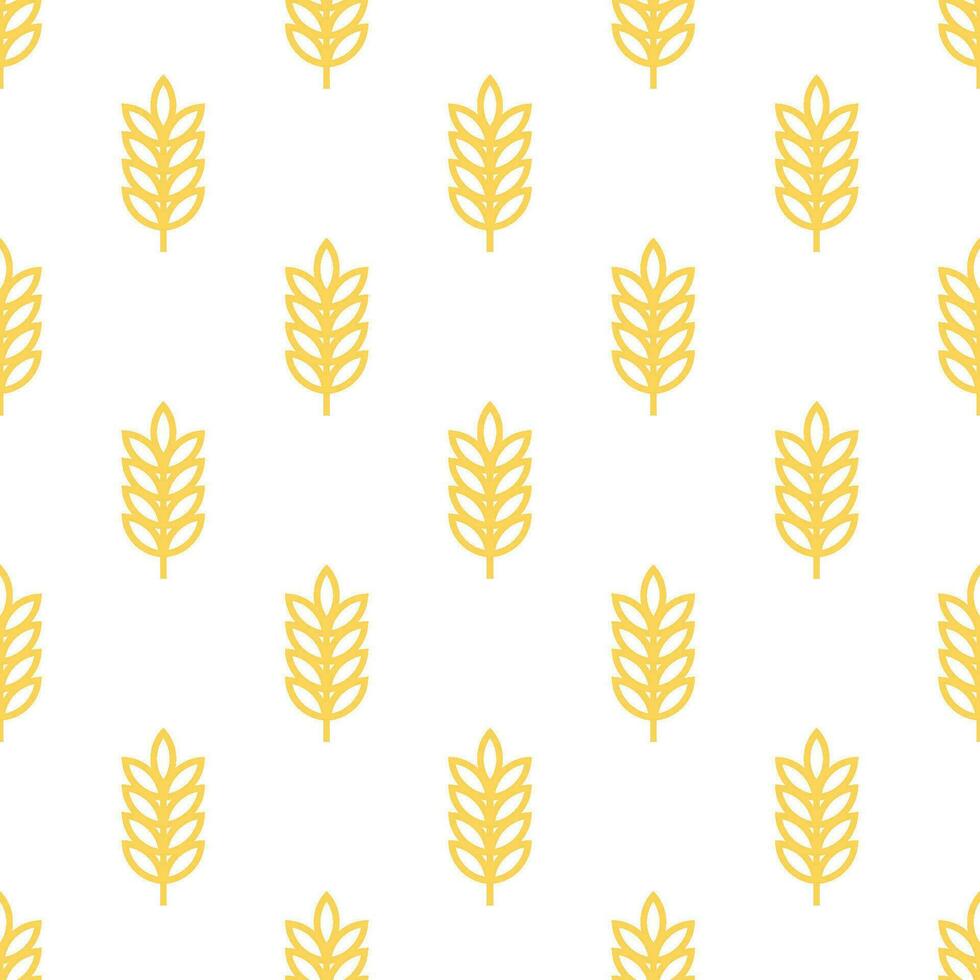 wheat seamless pattern, patterns such as wheat, rice and oat. suitable for organic background for bakery packages, bakery products etc vector