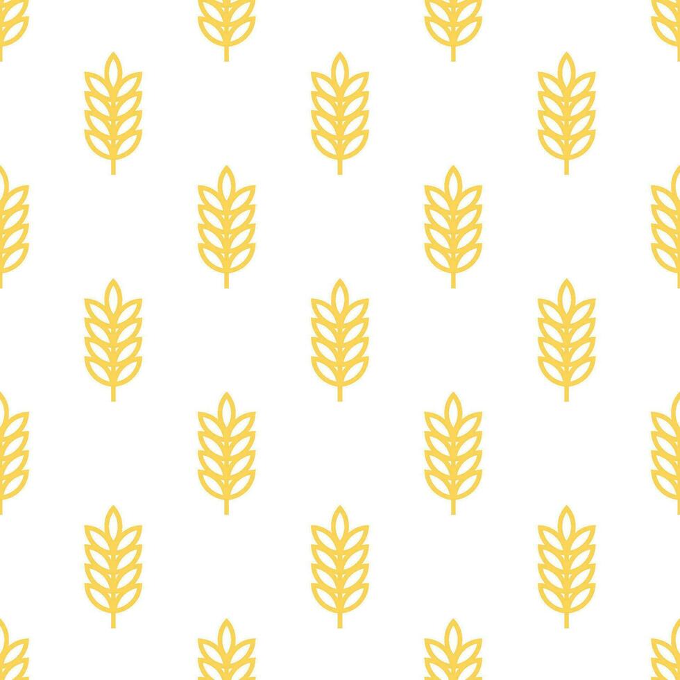 wheat seamless pattern, patterns such as wheat, rice and oat. suitable for organic background for bakery packages, bakery products etc vector