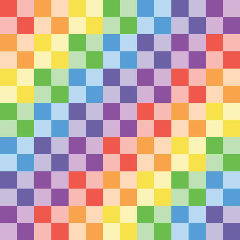 Plaid pattern gingham pastel plaid colorful tartan rainbow colored. vector