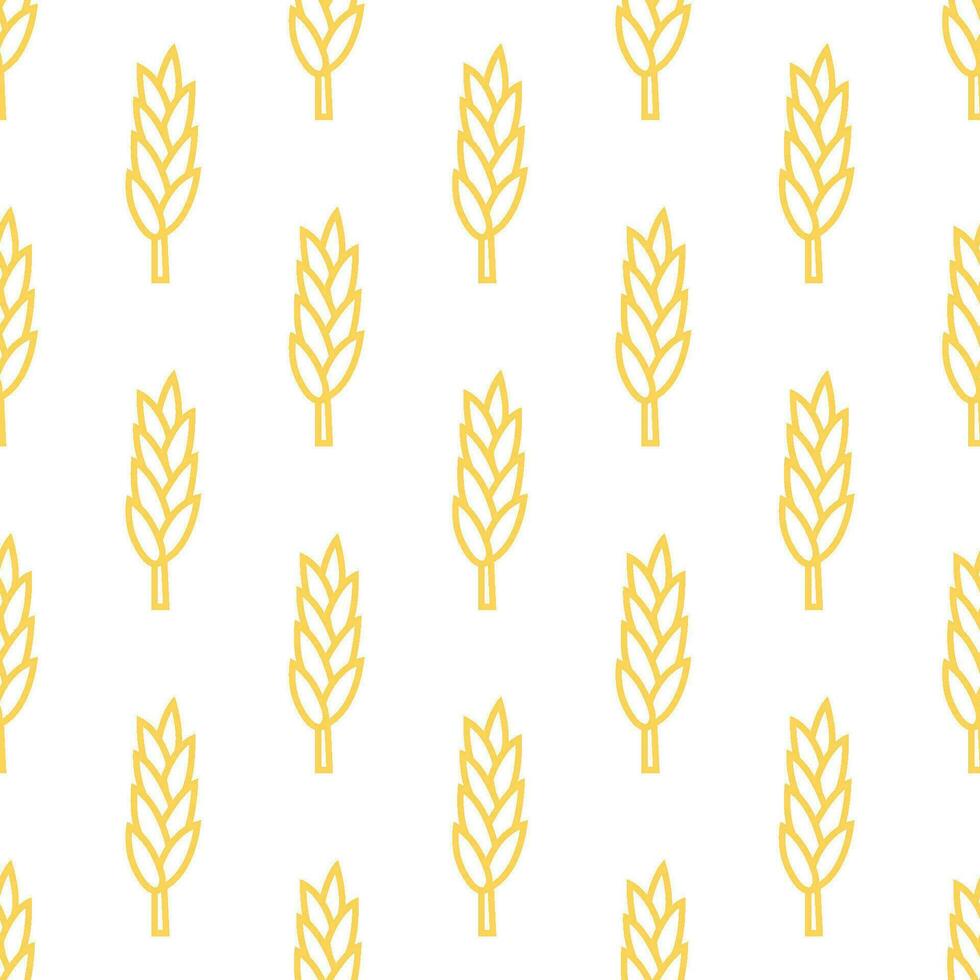 wheat seamless pattern, patterns such as wheat, rice and oat. suitable for organic background for bakery packages, bakery products etc vector