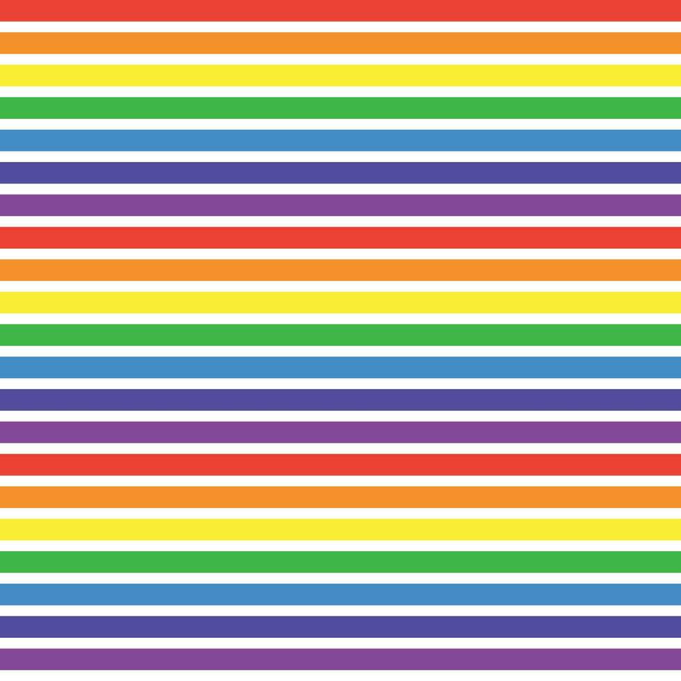 Rainbow horizontal lines seamless pattern, rainbow repeating background, colorful stripes. Vector Art Illustration