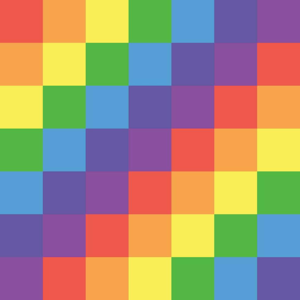 arco iris de colores tartán a cuadros modelo. vector