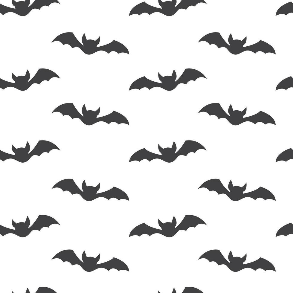 Víspera de Todos los Santos modelo con linda murciélagos en el noche cielo para fiesta decoración. linda octubre blanco antecedentes. vector