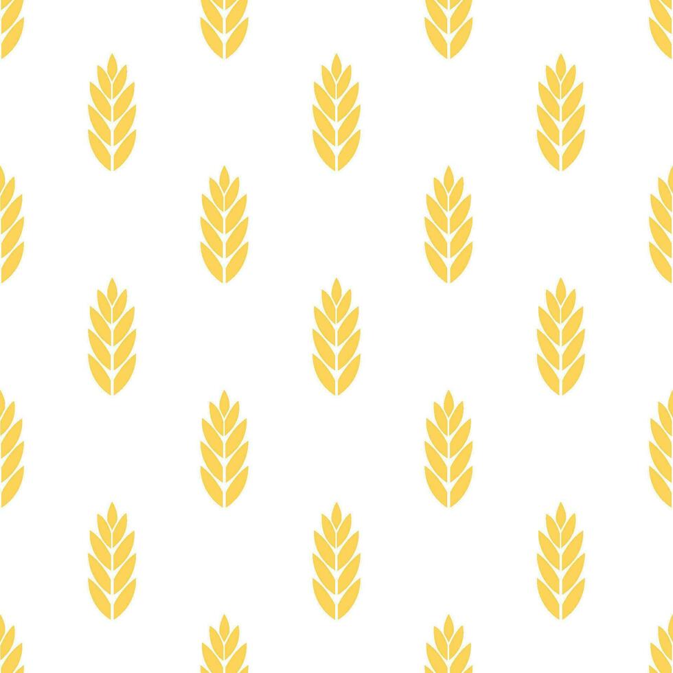 wheat seamless pattern, patterns such as wheat, rice and oat. suitable for organic background for bakery packages, bakery products etc vector