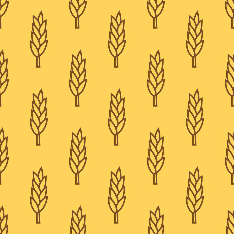 wheat seamless pattern, patterns such as wheat, rice and oat. suitable for organic background for bakery packages, bakery products etc vector