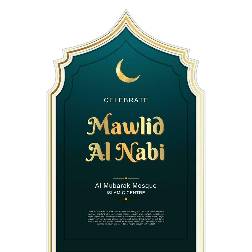 Mawlid Al-nabi Muhammad design template vector