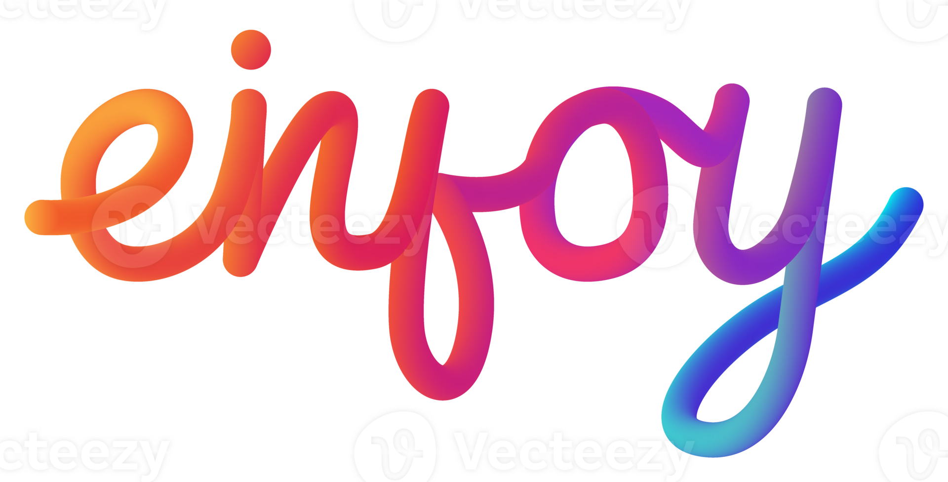 enjoy text effect gradient fluid png