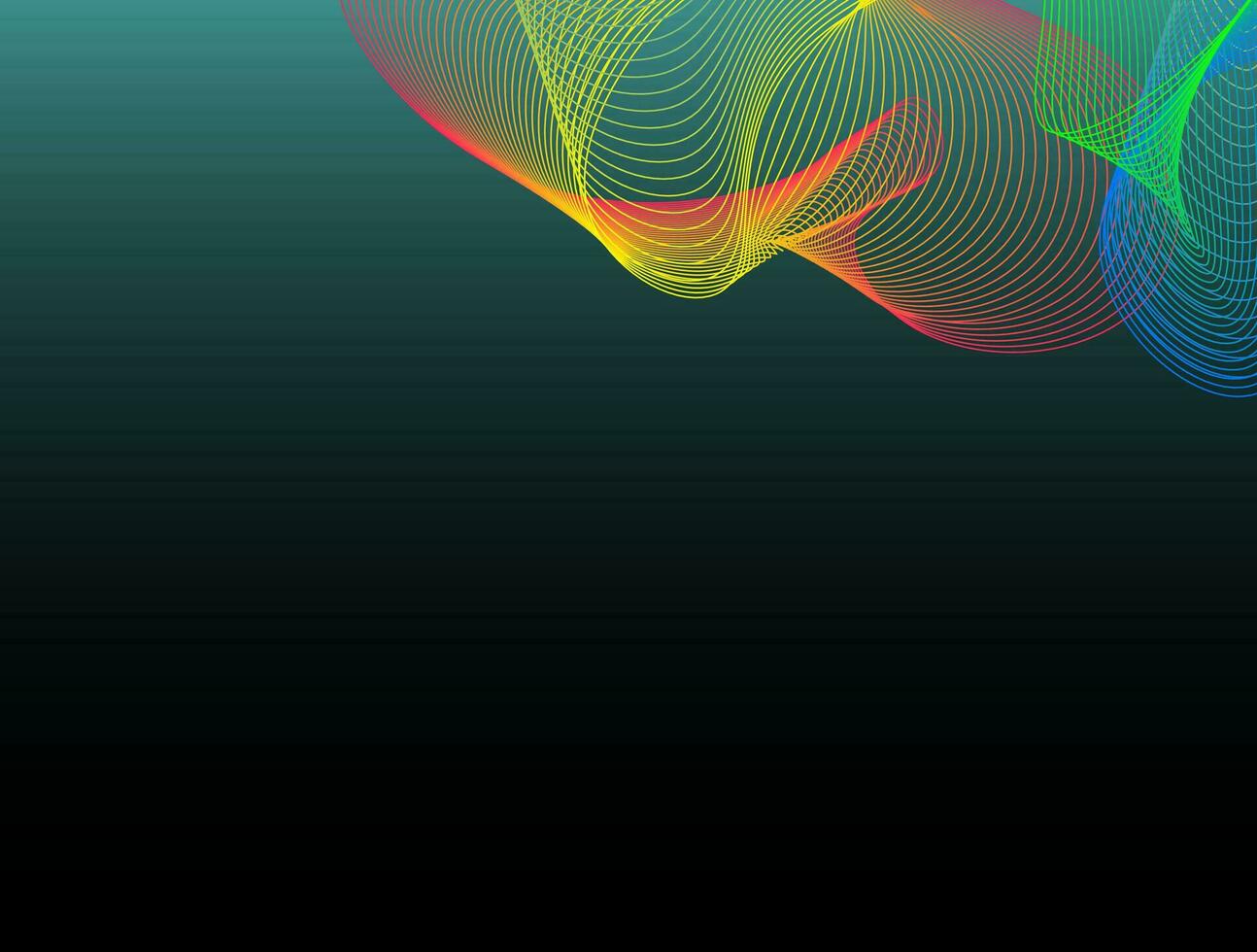 a colorful abstract waveform on a black background vector