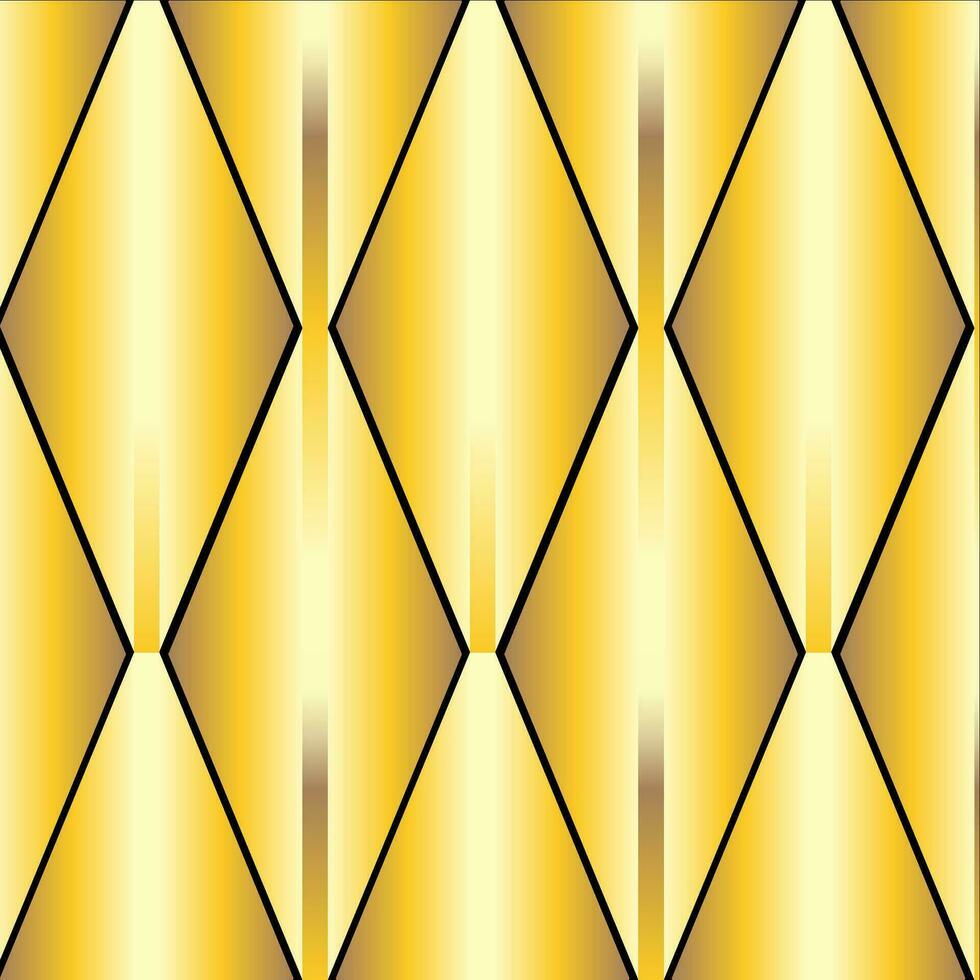 a gold and black background with diamond shapes vector