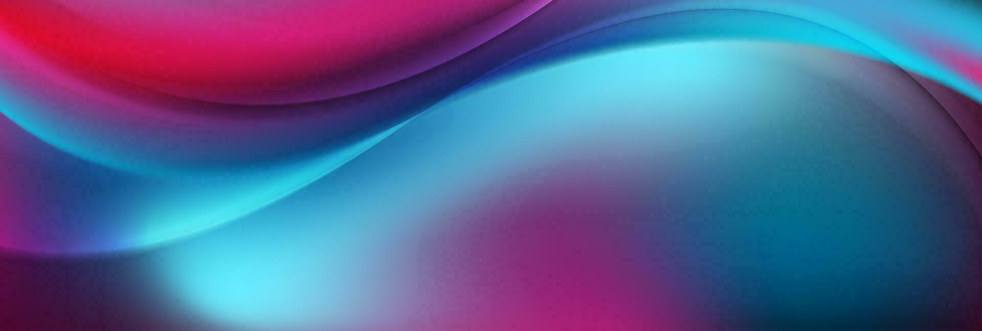 Blue purple neon smooth liquid waves abstract background vector