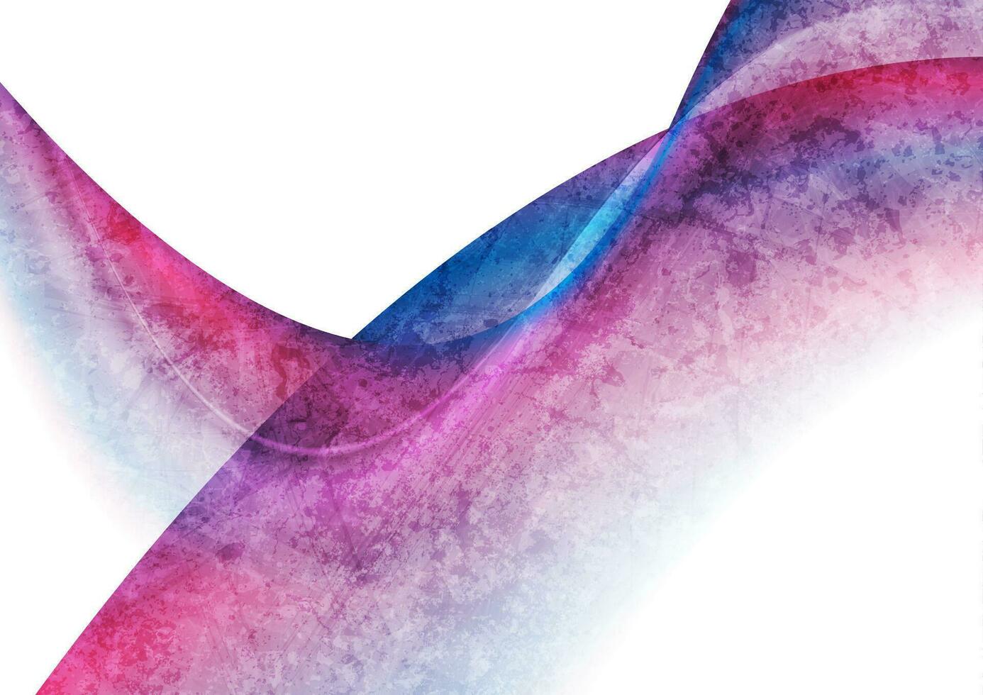 Blue and purple grunge waves abstract elegant background vector