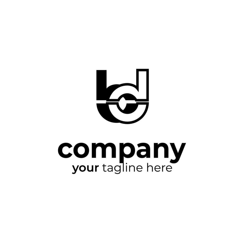 Symbol BD logo on white background, can be used for art companies, sports, etc vector