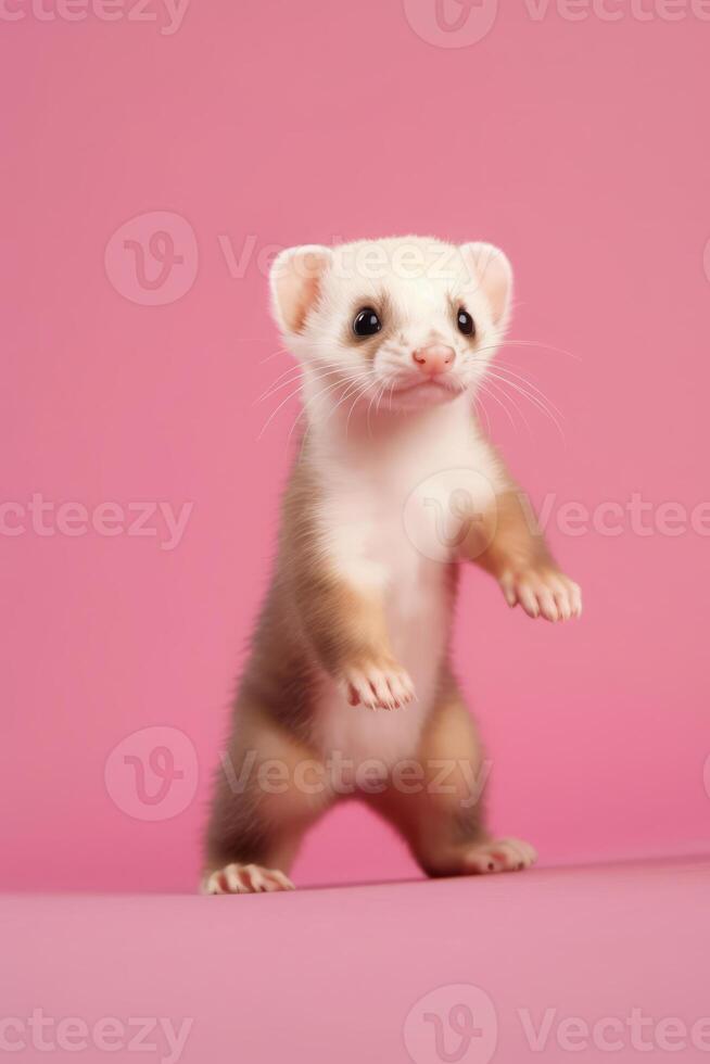 Very cute baby Ferret in nature wide life animals. . photo