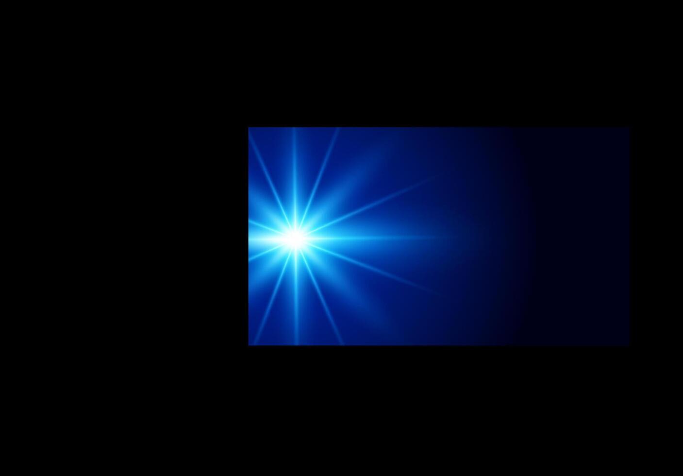 Blue lens flare glowing light effect Royalty Free Vector