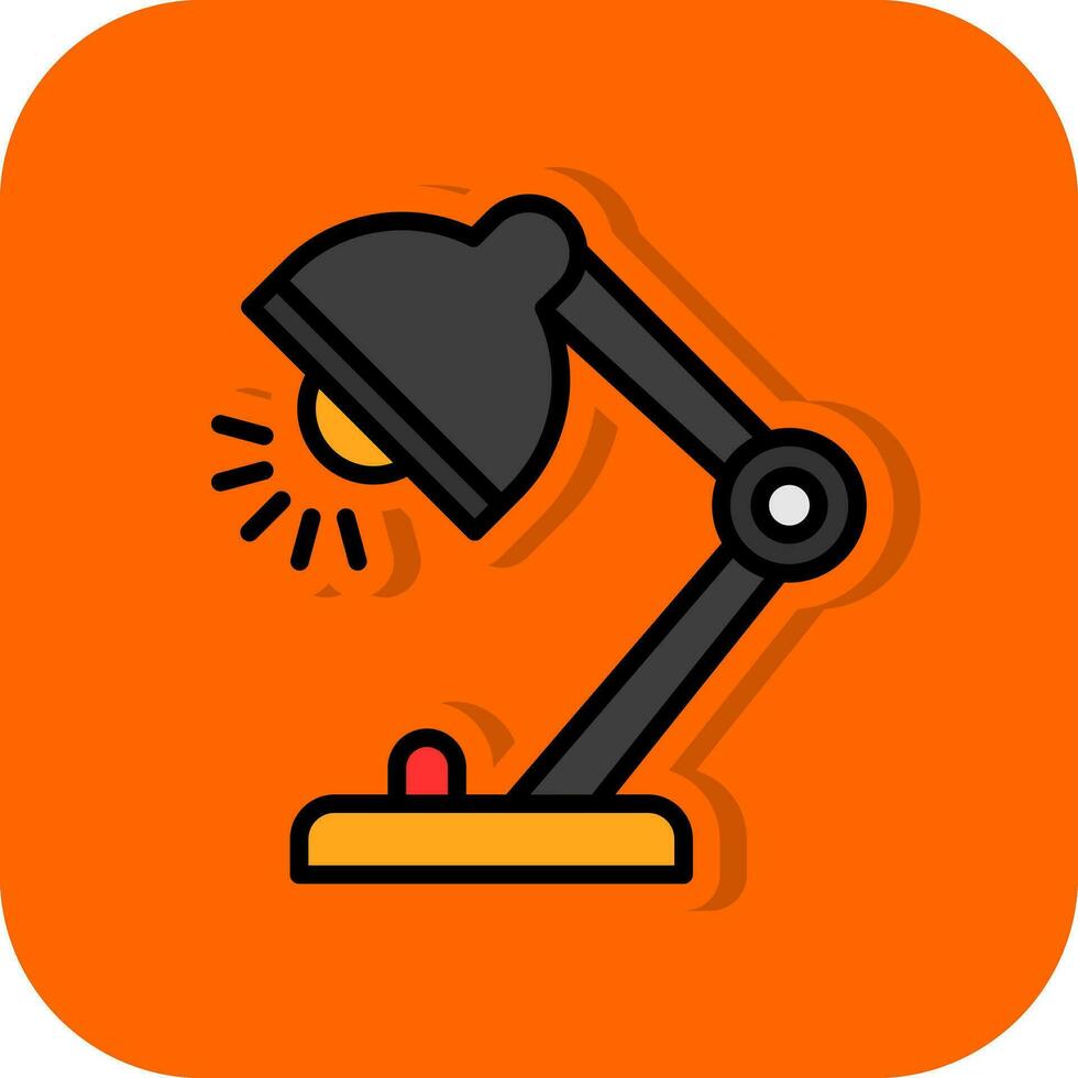 Desk Lamp Vector Icon Design