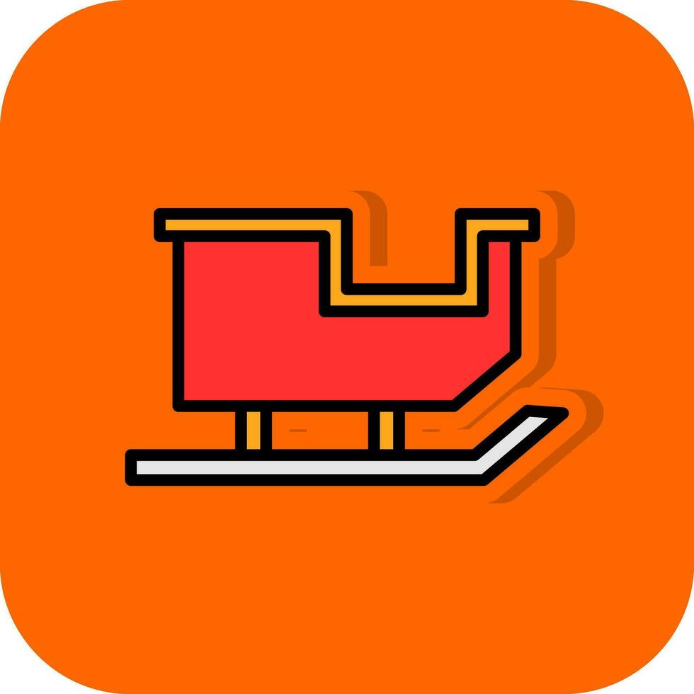 Sled Vector Icon Design