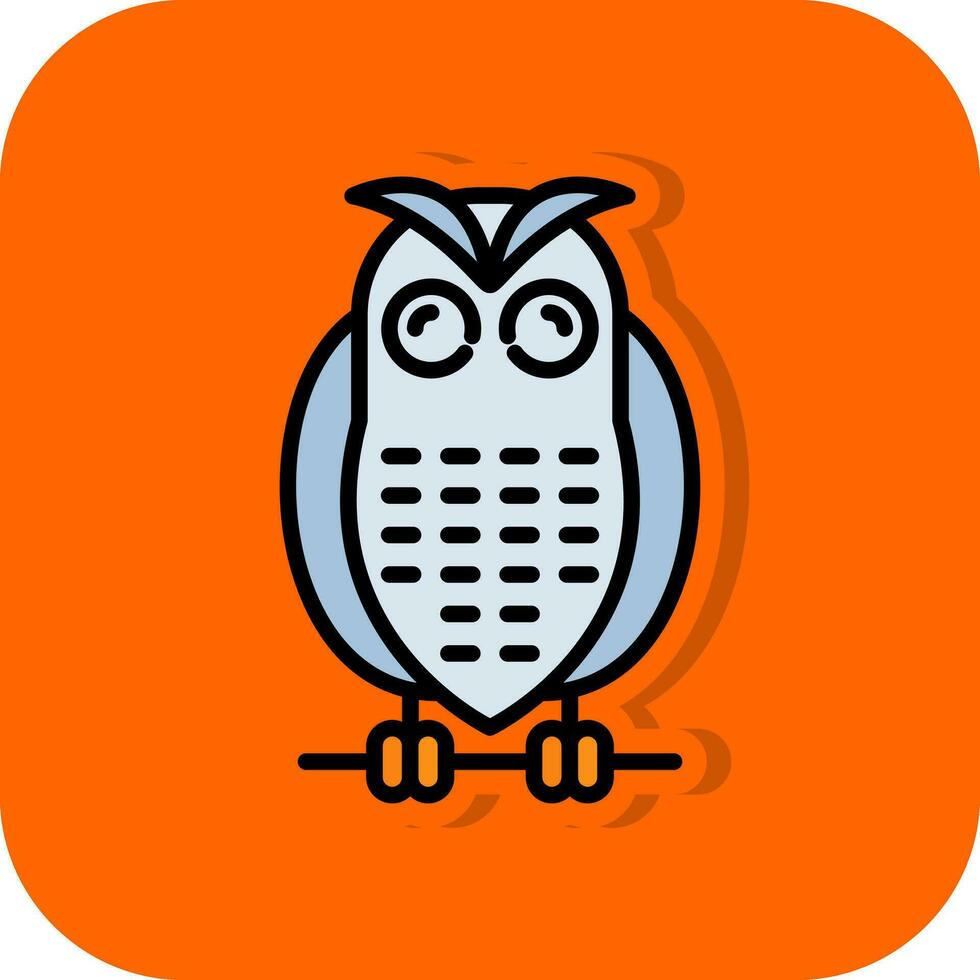 Snowy owl Vector Icon Design