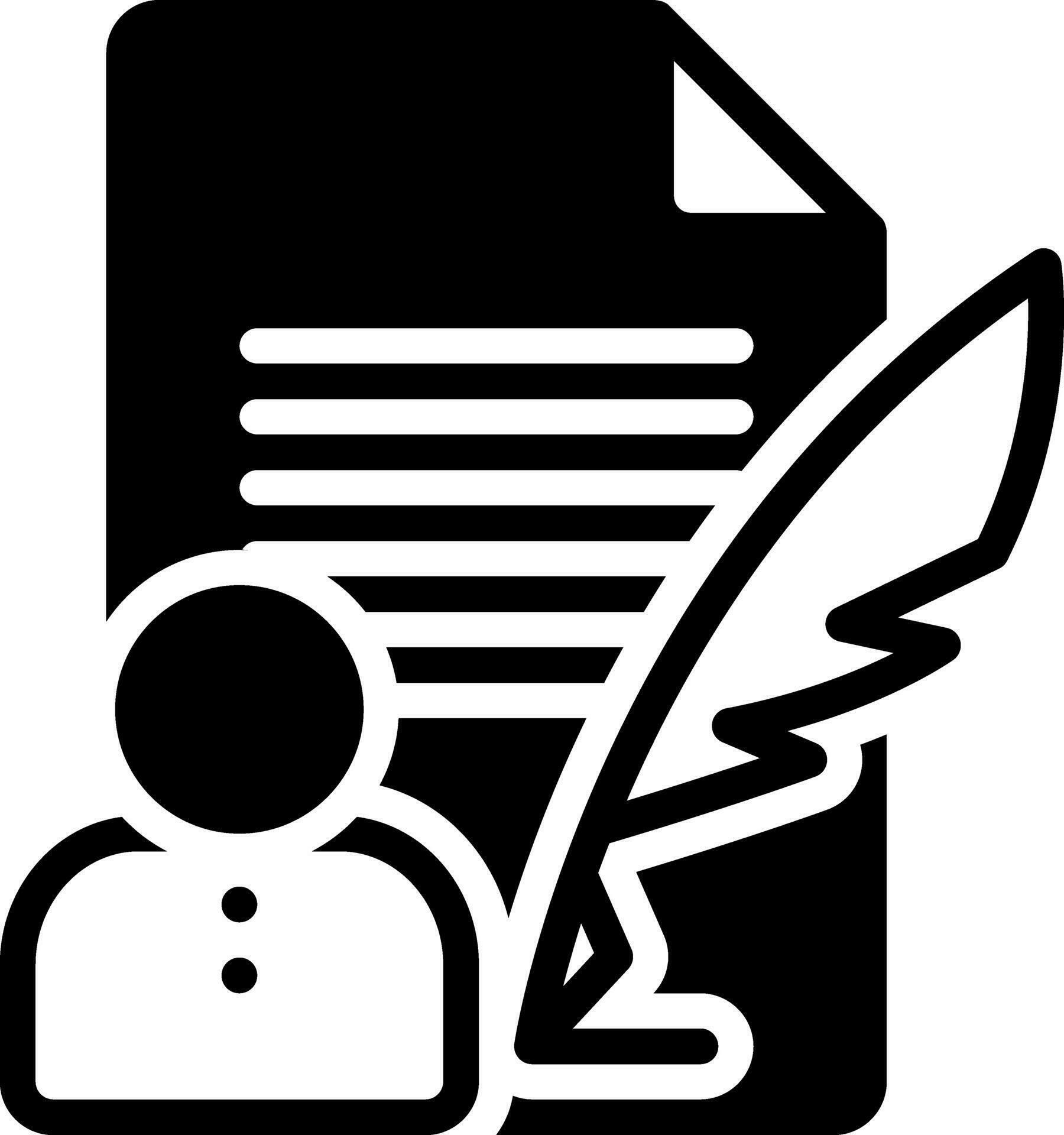 solid icon for author 27264704 Vector Art at Vecteezy