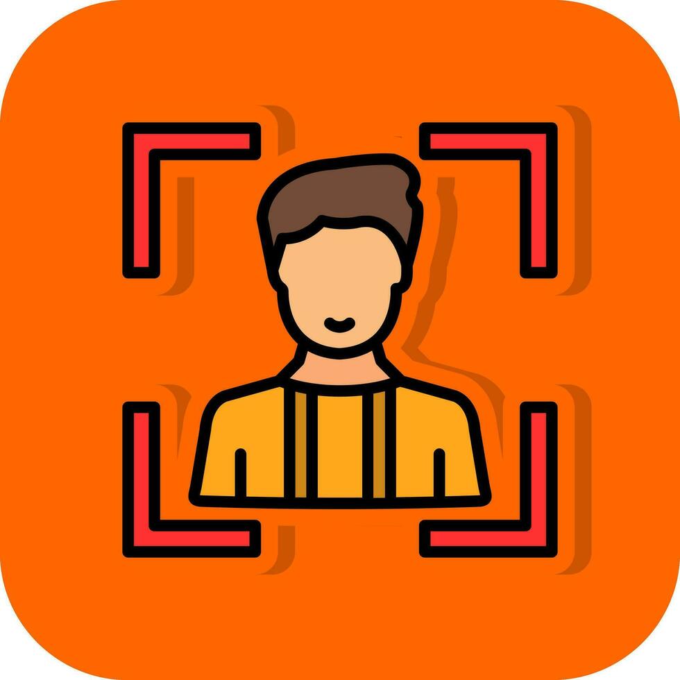 Face Scan Vector Icon Design