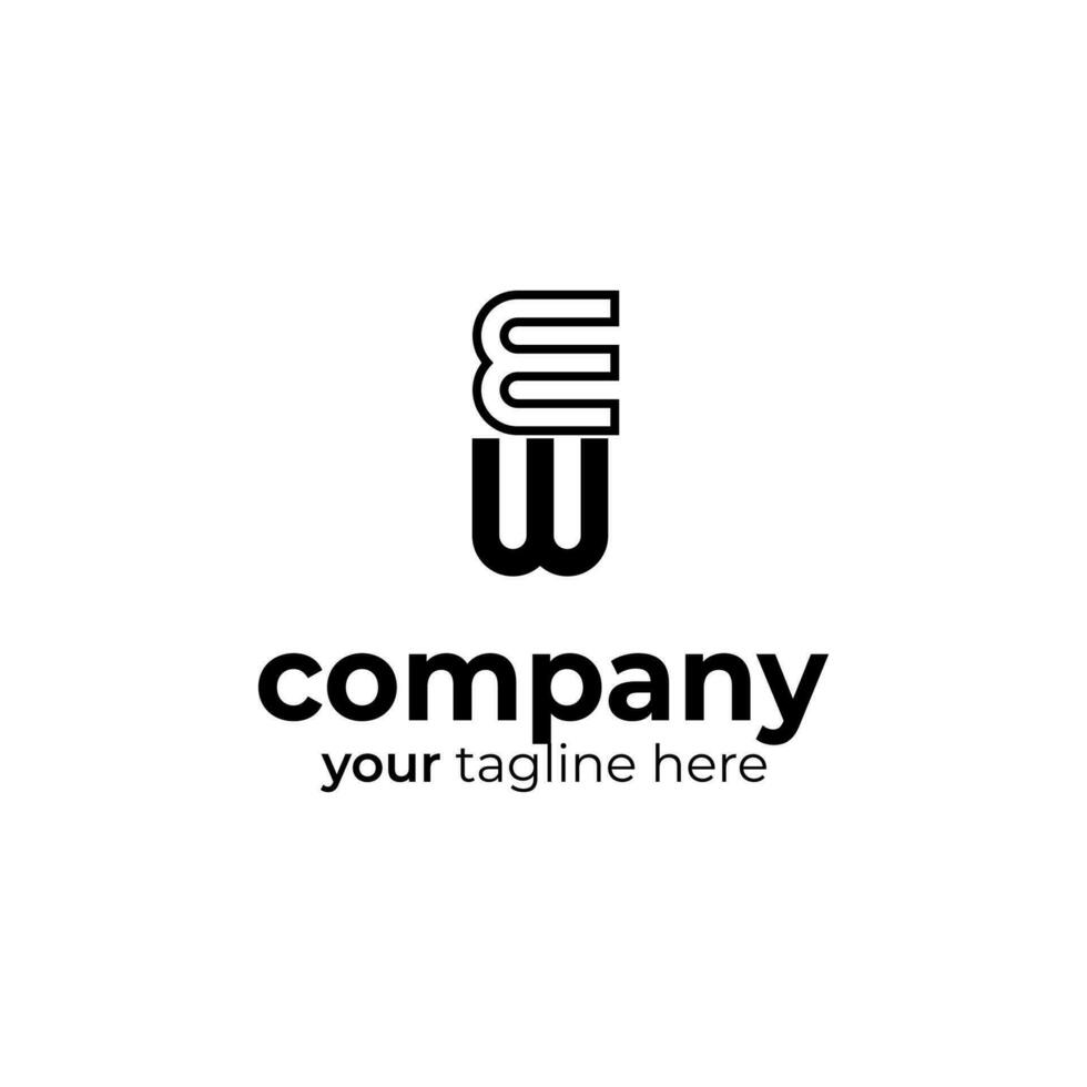 Symbol W letter logo on white background, can be used for art companies, sports, etc vector