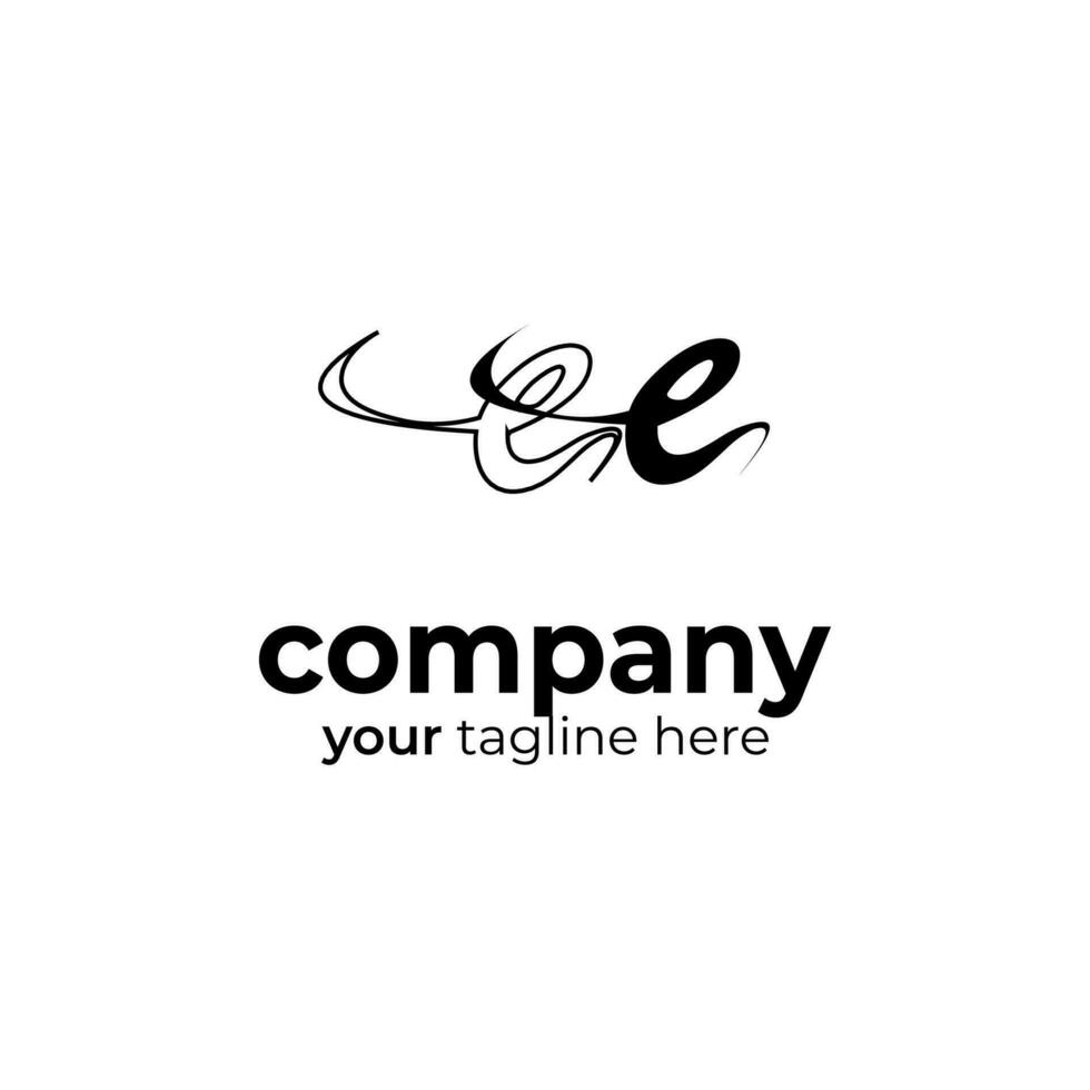 Symbol E letter logo on white background, can be used for art companies, sports, etc vector