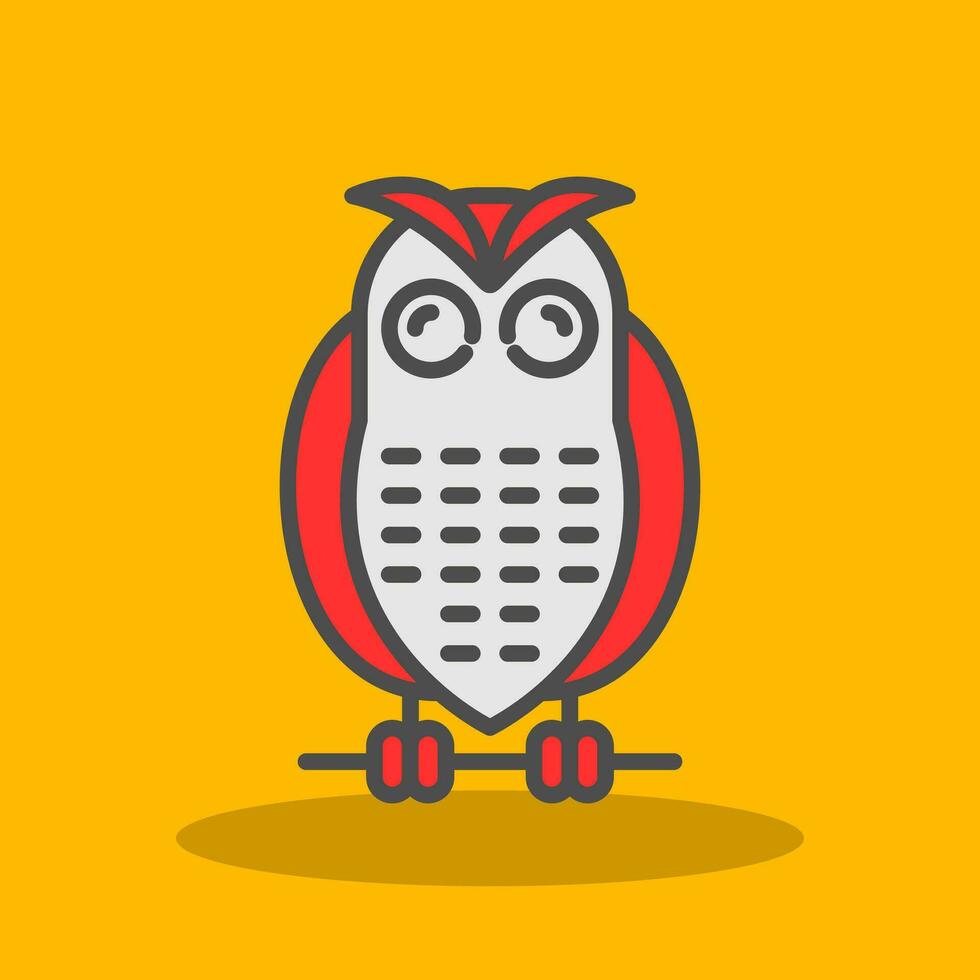 Snowy owl Vector Icon Design