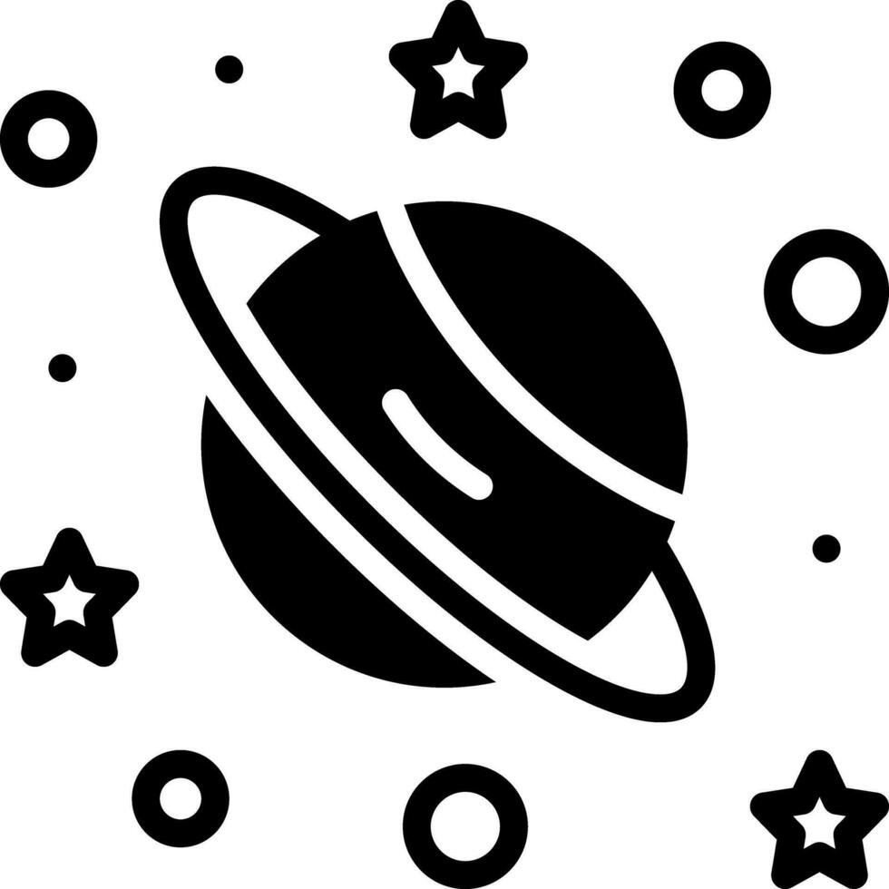solid icon for planet vector