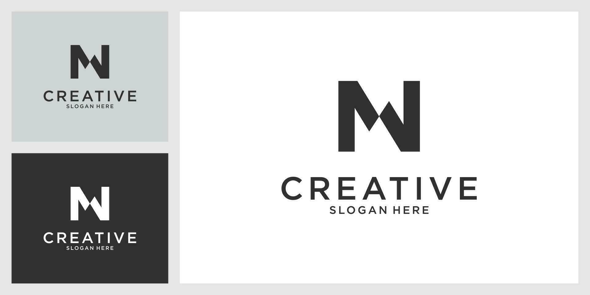 MJ or JM initial letter logo design vector