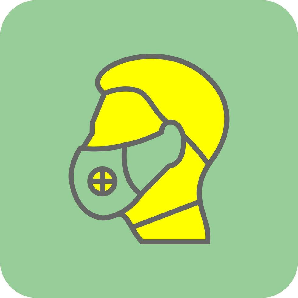 Face Mask Vector Icon Design