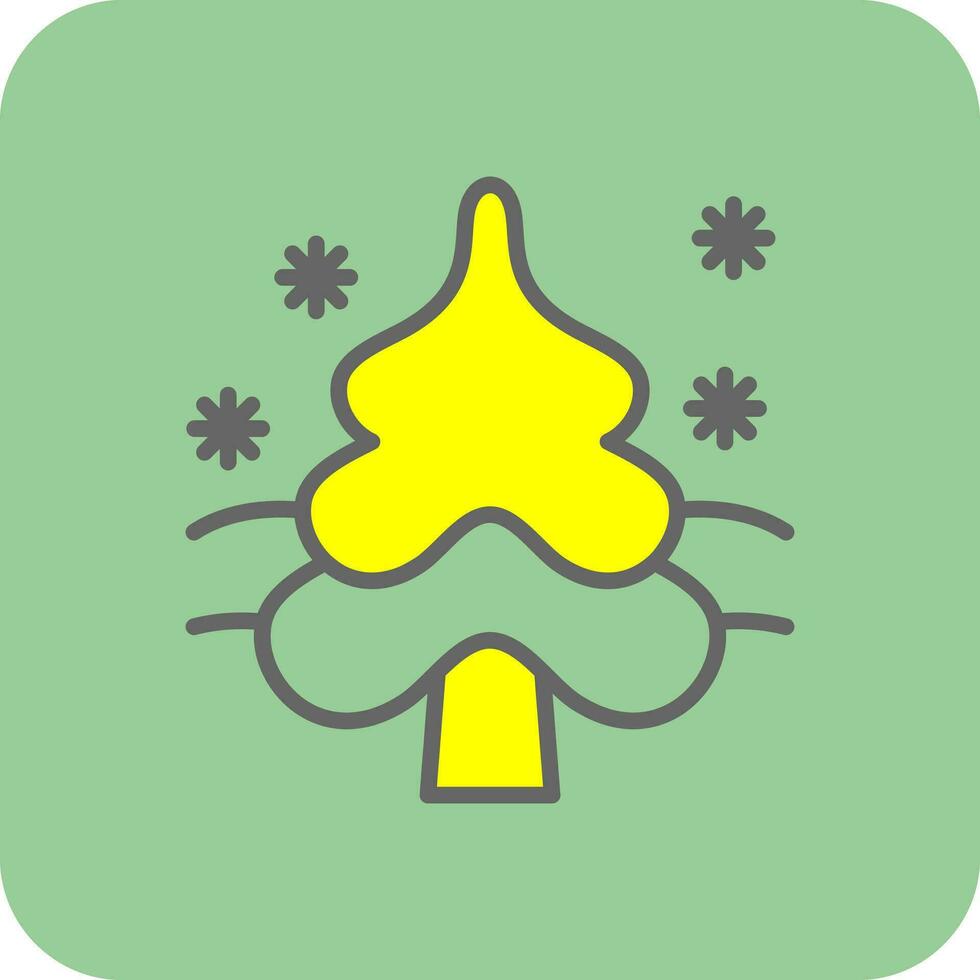 Snow-covered tree Vector Icon Design