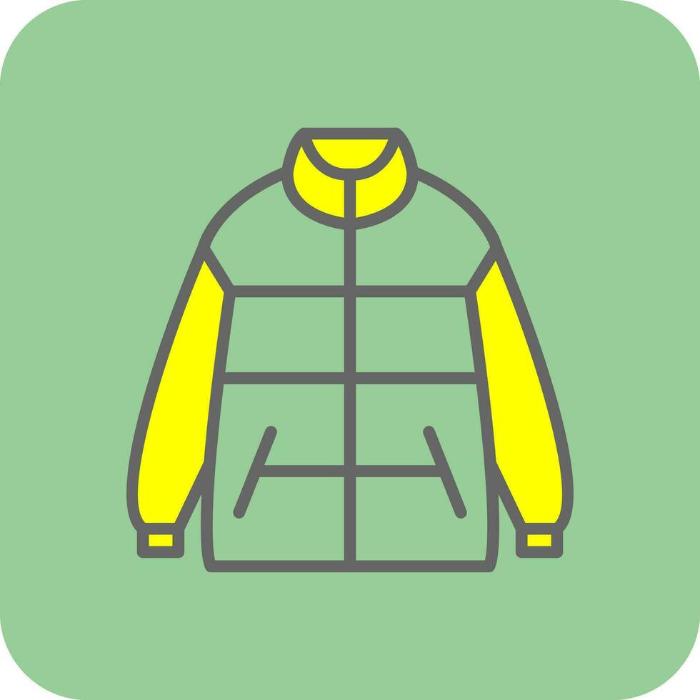 Winter jacket Vector Icon Design