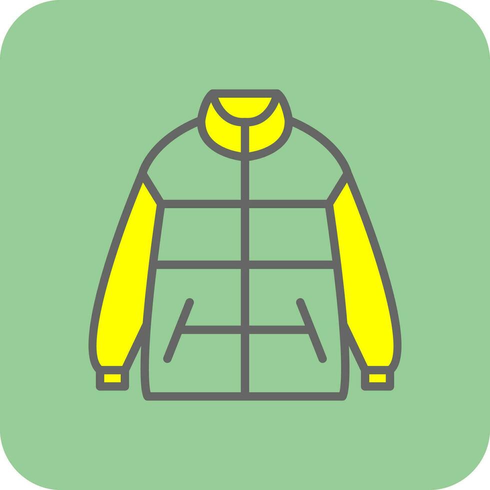 Winter jacket Vector Icon Design