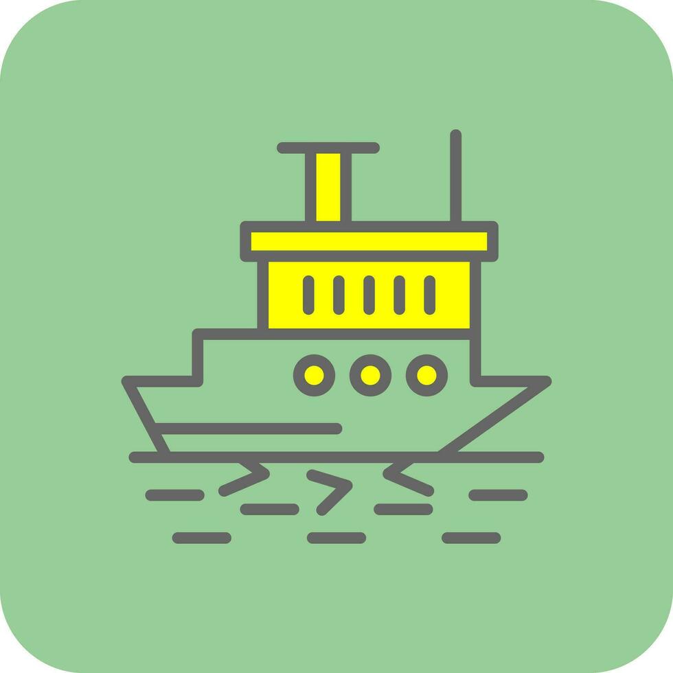 Icebreaker ship in action Vector Icon Design