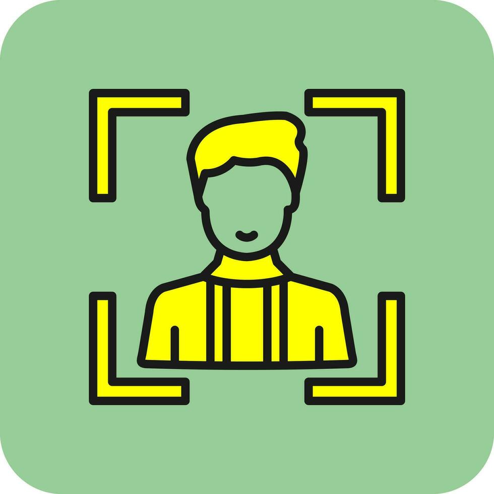 Face Scan Vector Icon Design