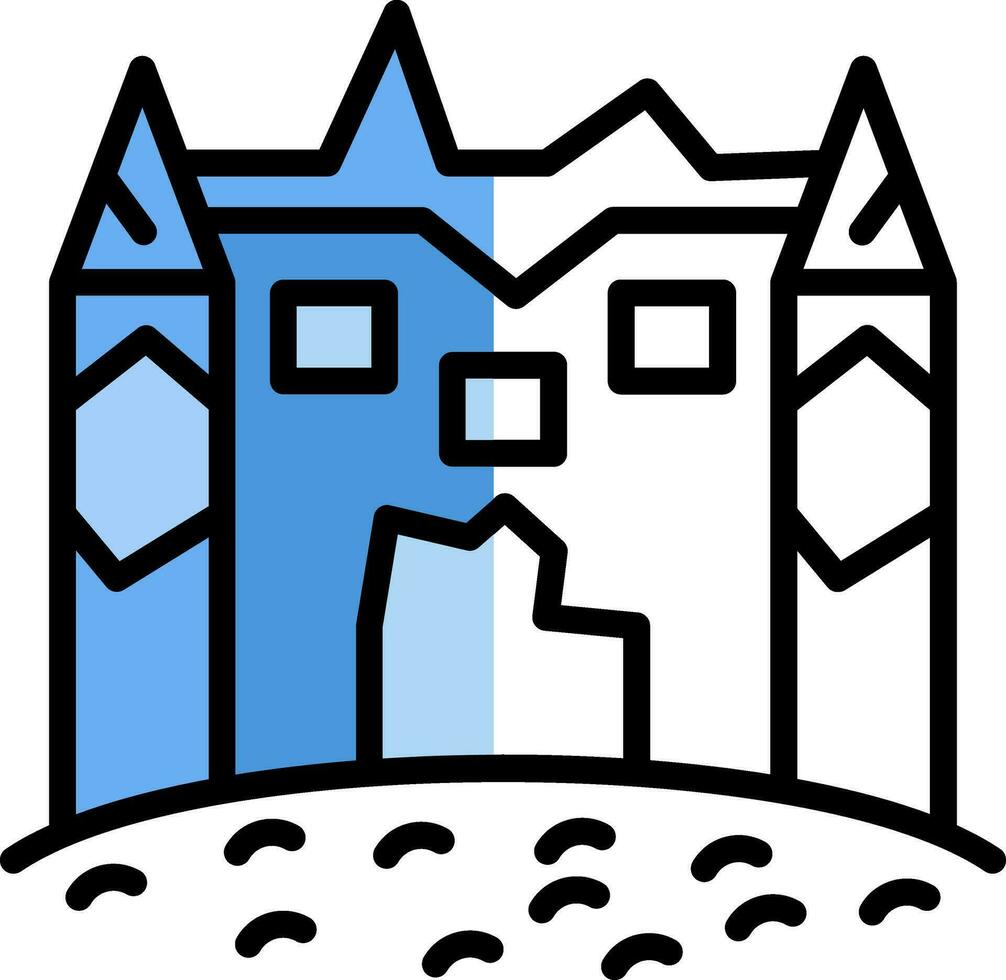 Ice castle Vector Icon Design