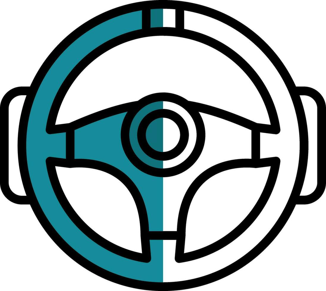 Steering Wheel Vector Icon Design