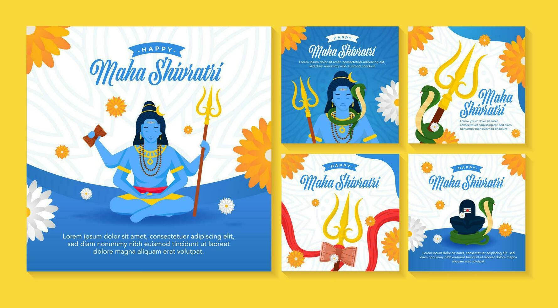 social medios de comunicación modelo diseño contento maha shivratri vector