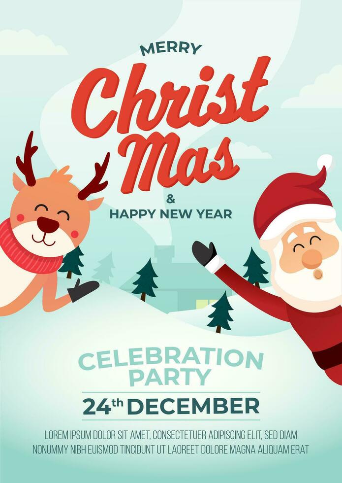 Christmas Greetings Flyer vector