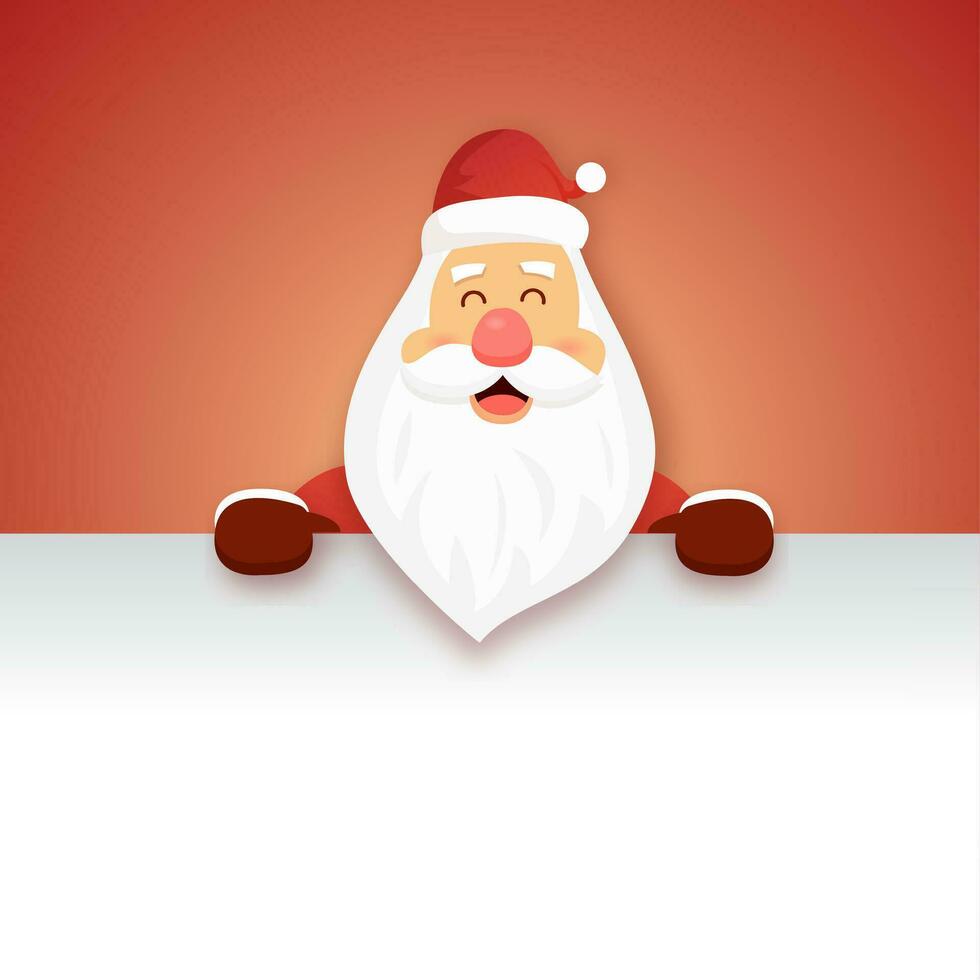 Santa Claus with big signboard for christmas design vector