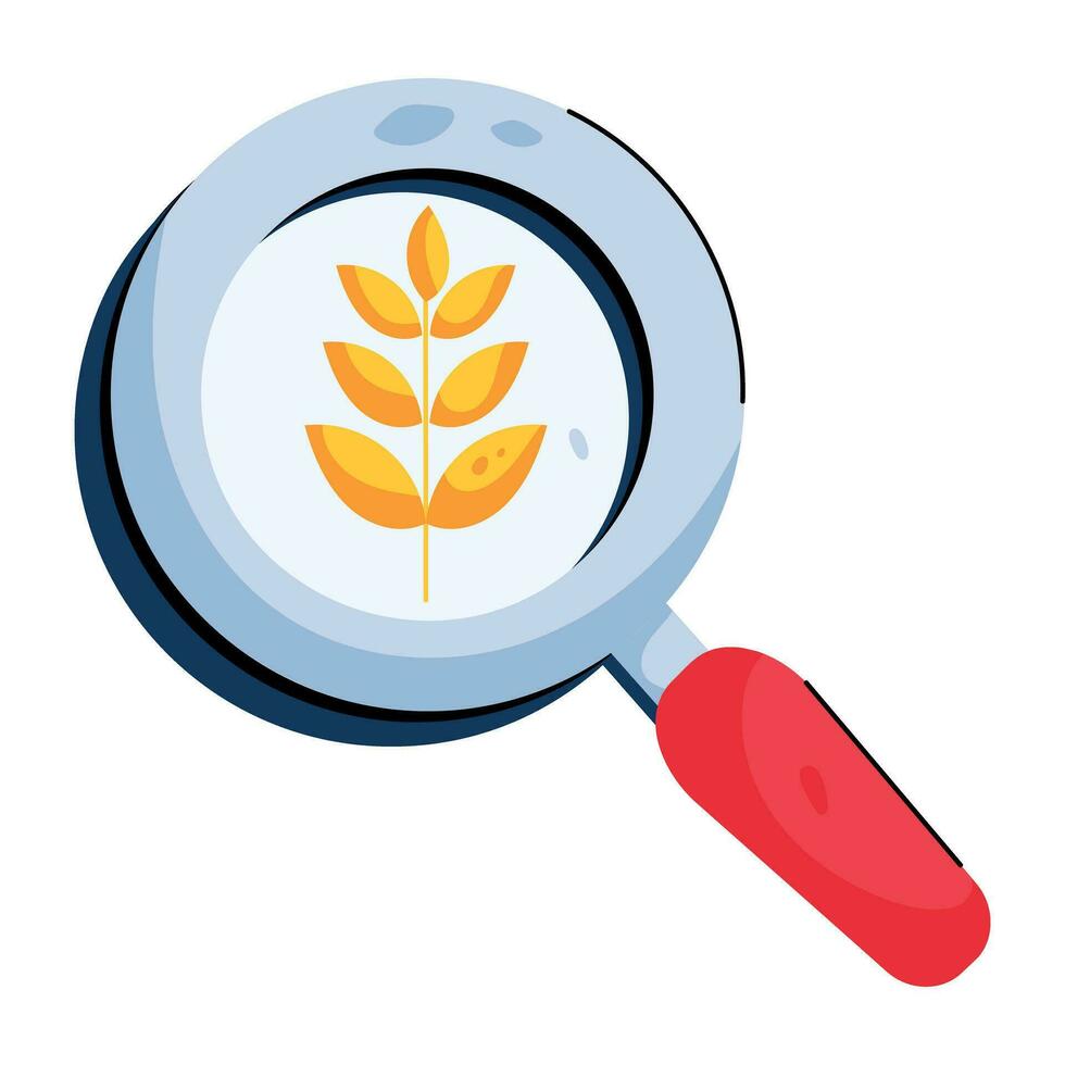 Trendy Magnify Wheat vector