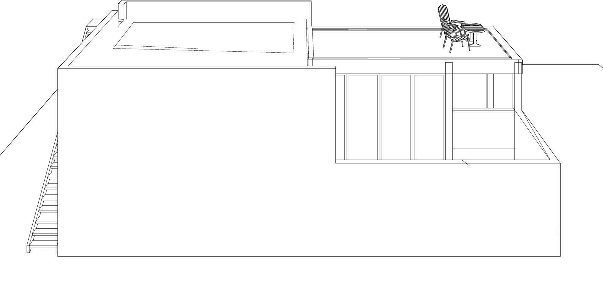 3D illustration of residential project vector