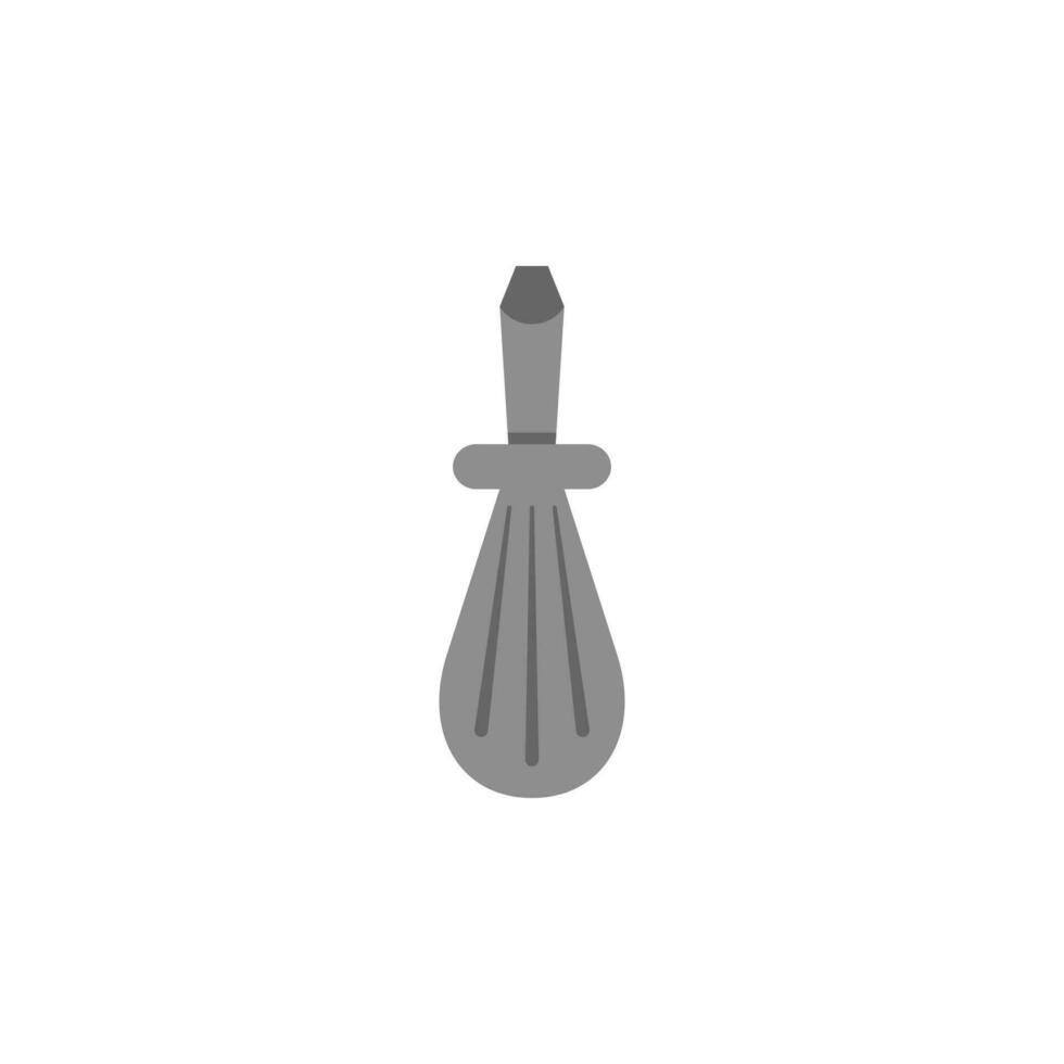 screwdriver icon. flat, simple and grey. used for symbol, icon, sign and logo vector