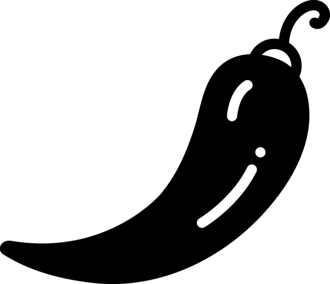 solid icon for chili vector