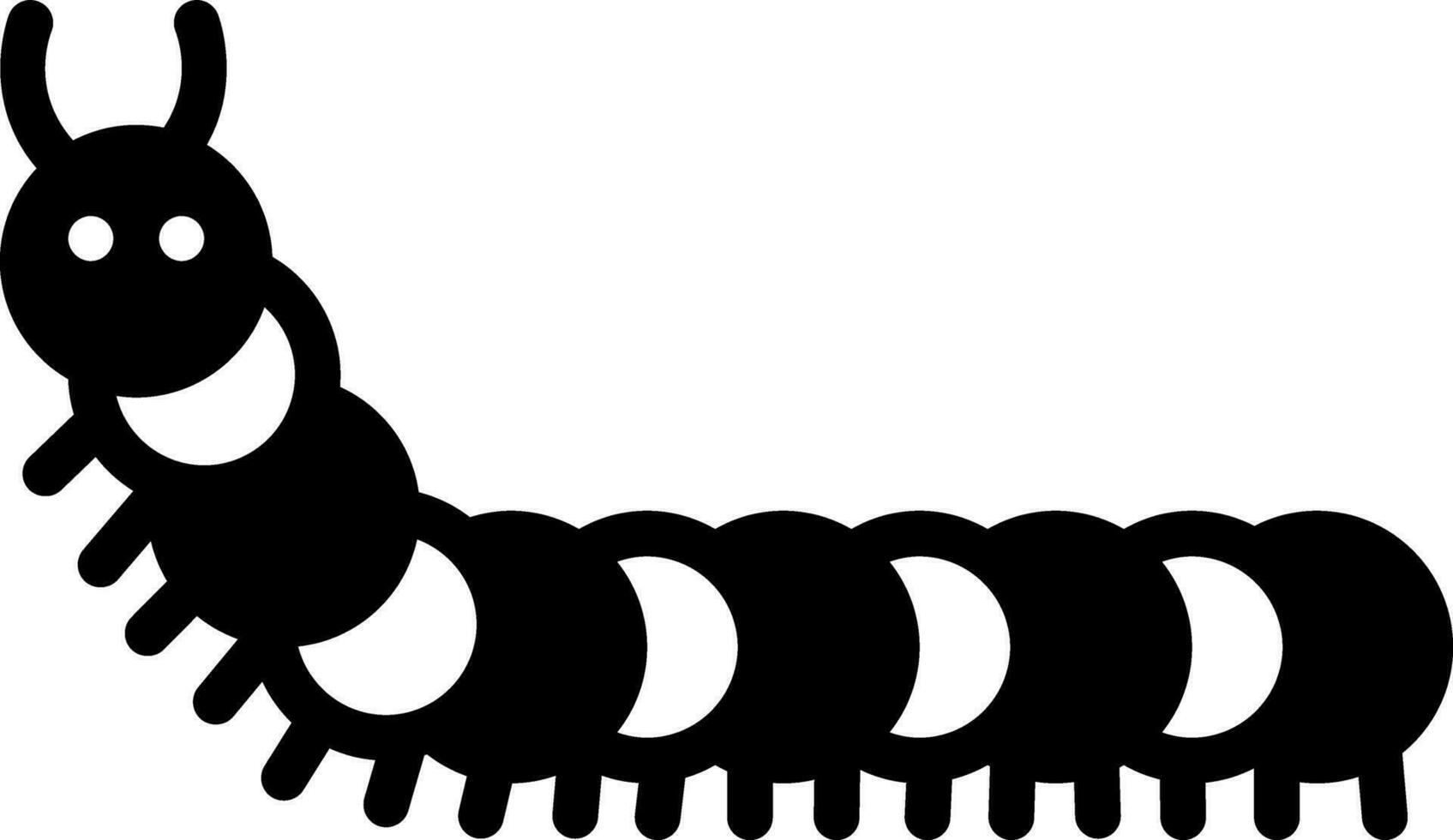 solid icon for caterpillar vector