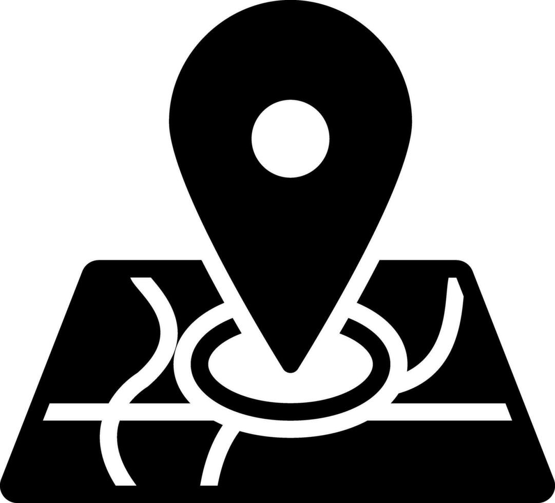 solid icon for locate vector