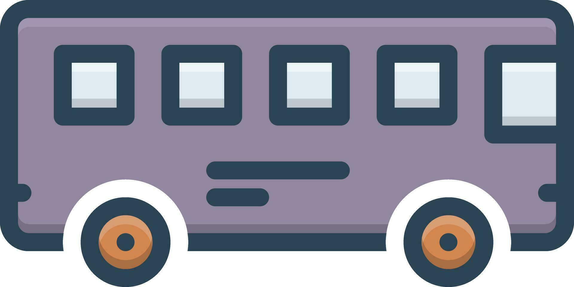 color icon for bus vector