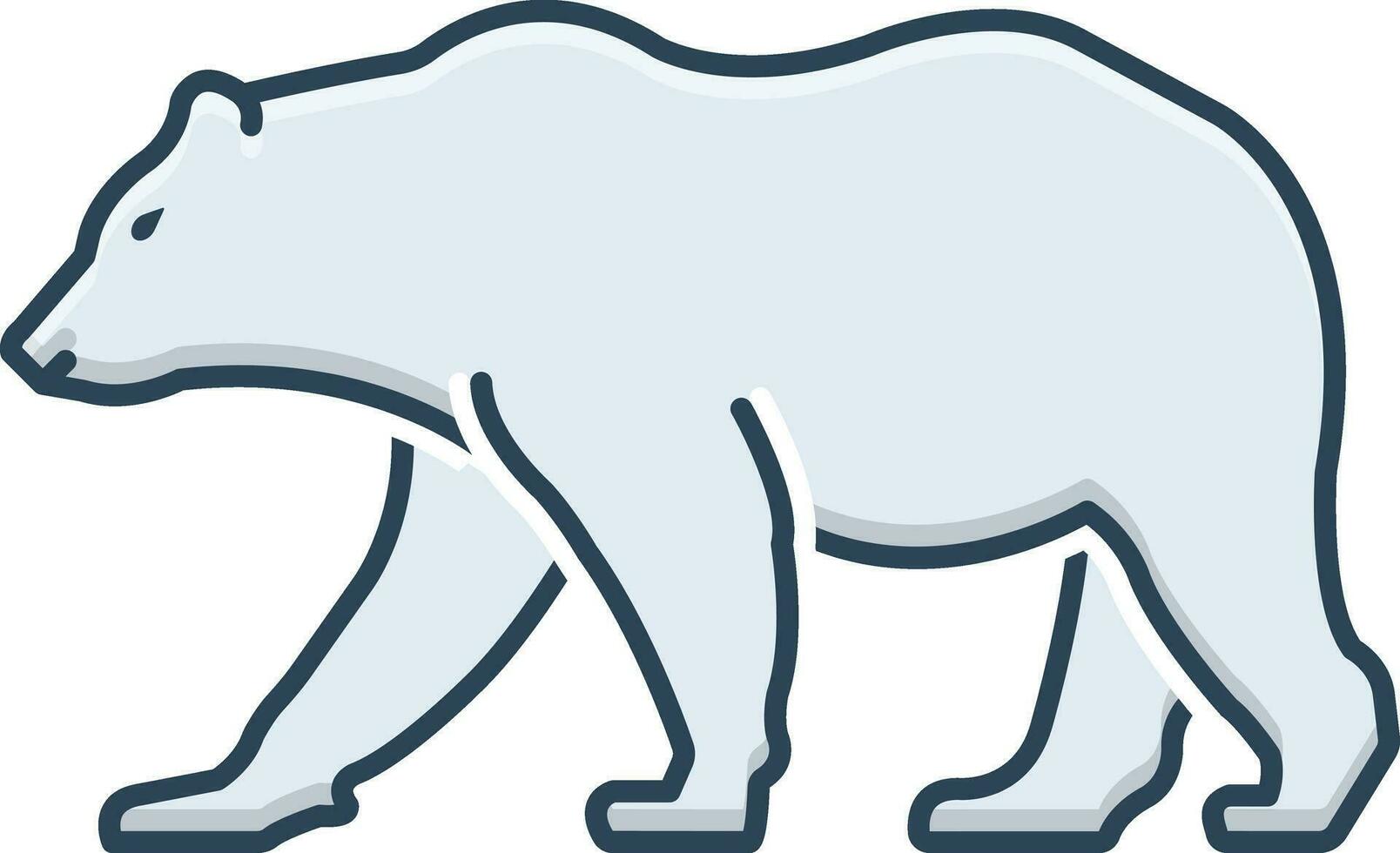 color icon for bear vector